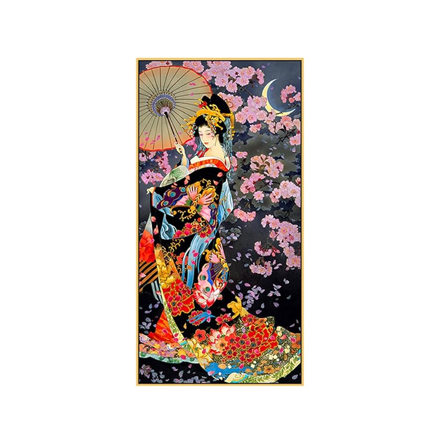 昭和レトロ 日本画 浮世絵 美人画 パネル アート 絵画 額縁 額装 壁掛け飾り Amazon.co.jp: 装飾画 日本伝統文化 官女図 きれいな浮世絵