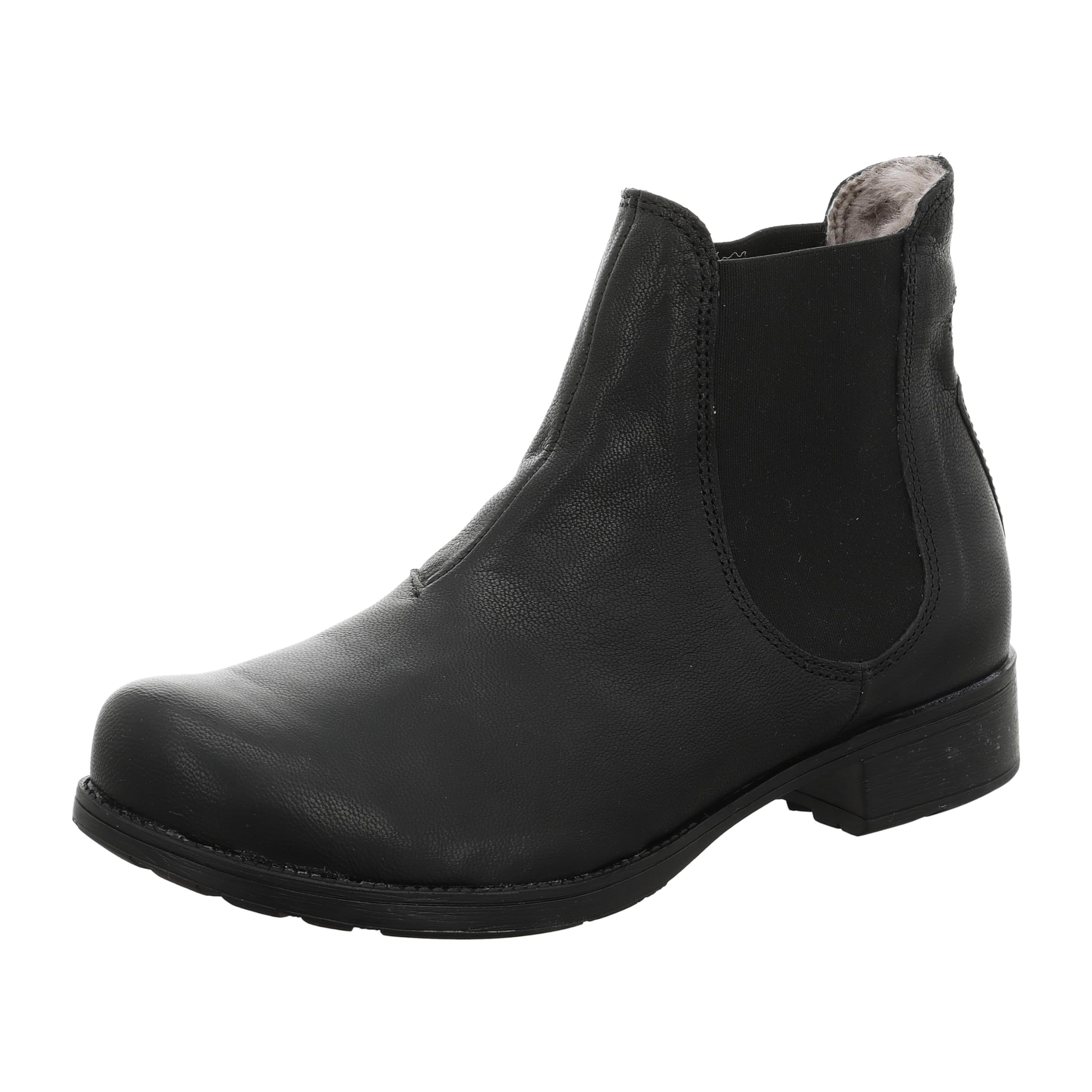 Think! Women's Denk Chrome-Free Tanned Lambskin Ankle Boots, 0000 Black, 8.5 UK
