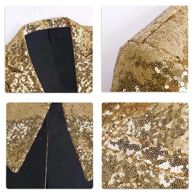 Mens Sequin Jacket Ringmaster Costume Shiny Tux Show Swallowtail Suit for Wedding Dinner Party Outfits WJK0014