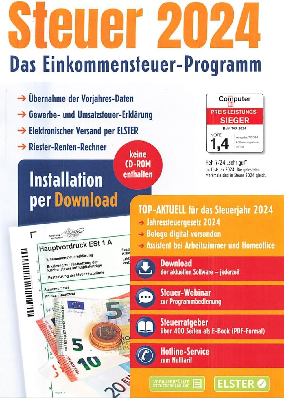 Bundle Aldi Steuer Software 2025+2024 - Steuererklärung Steuerjahr 2025 und 2024 Steuerprogramm - Neu und OVP (Installation per Download)-keine CD!!!