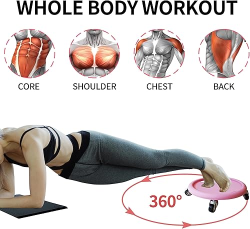 Miniatura 2 de Rueda de rodillo abdominal, rueda de ejercicio para entrenamiento de abdominales, deslizadores de núcleo para entrenamiento, equipo de entrenamiento