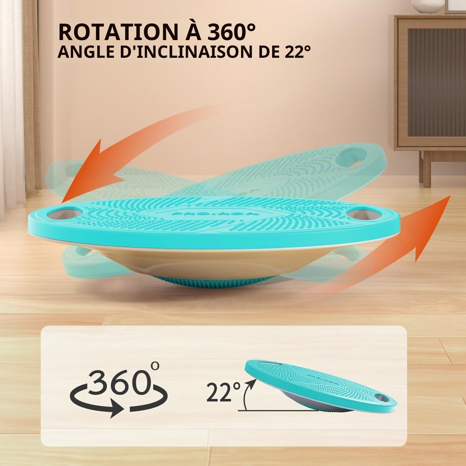 PROIRON Planche d’équilibre Balance Board Entraînement d'équilibre 42cm