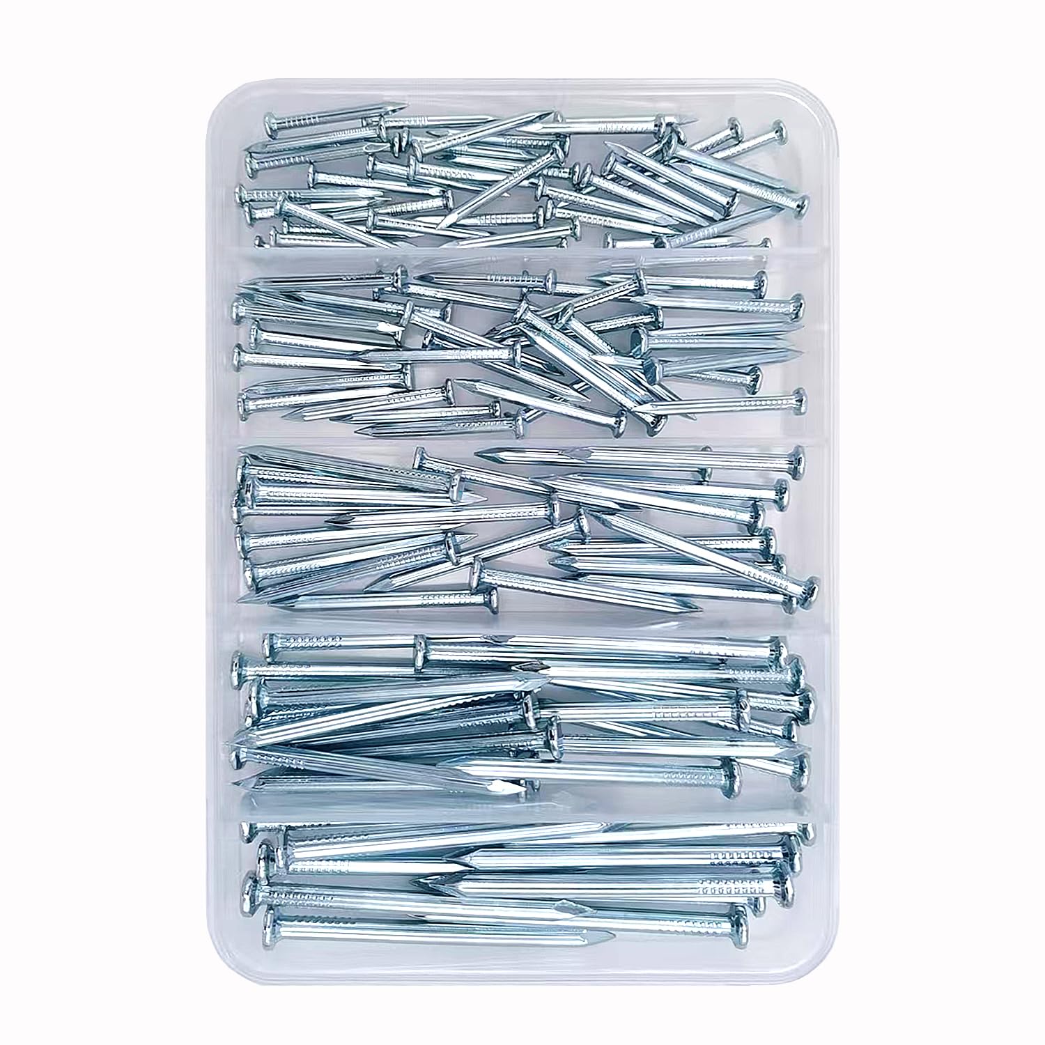 5 Sizes 116pcs Wall Nails Assortment Kit,Up to 2-3/8inch Long Nails for Hanging Pictures, Galvanized Hardware Nails,Good Hardness Wall Nails,Drywall Nails