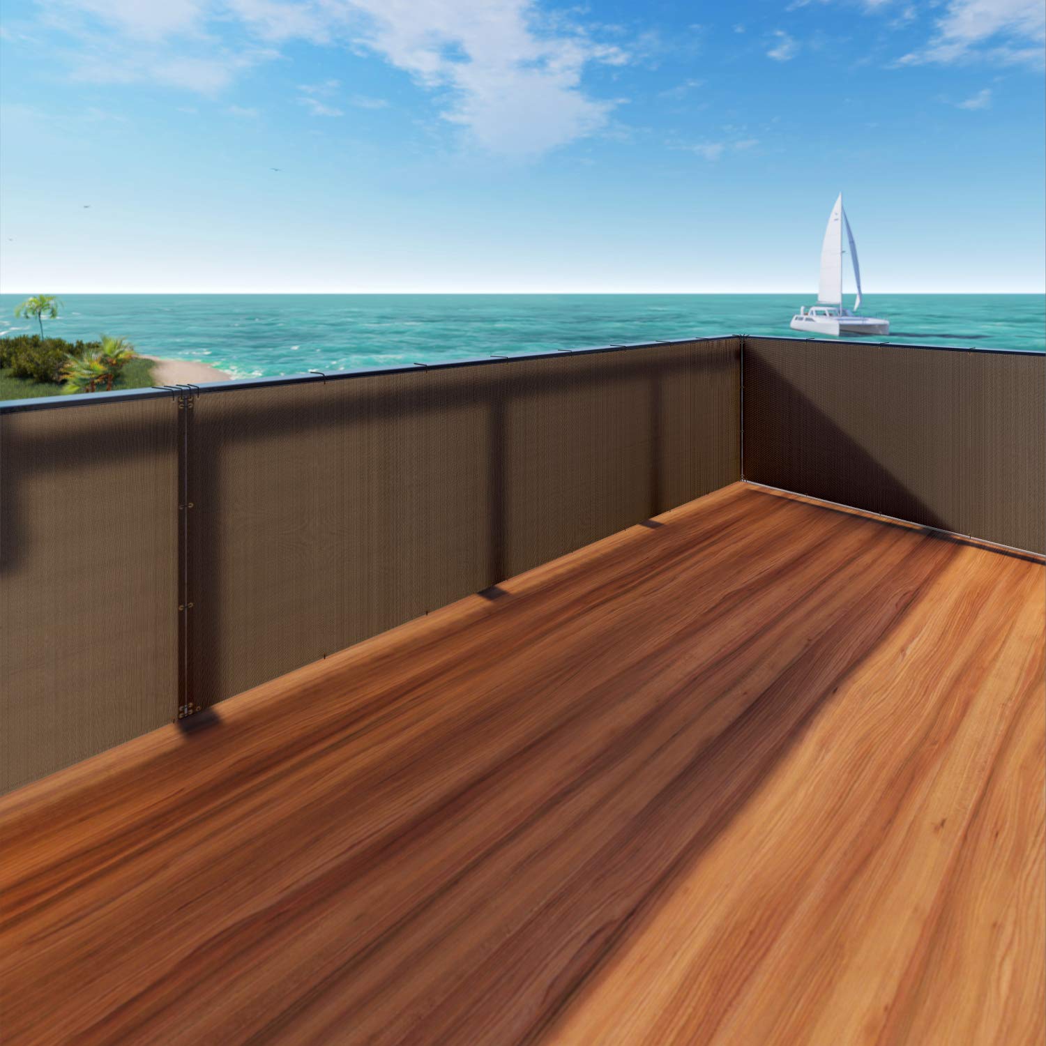 Snapklik.com : Windscreen4less 3x12 Deck Balcony Privacy Screen For ...