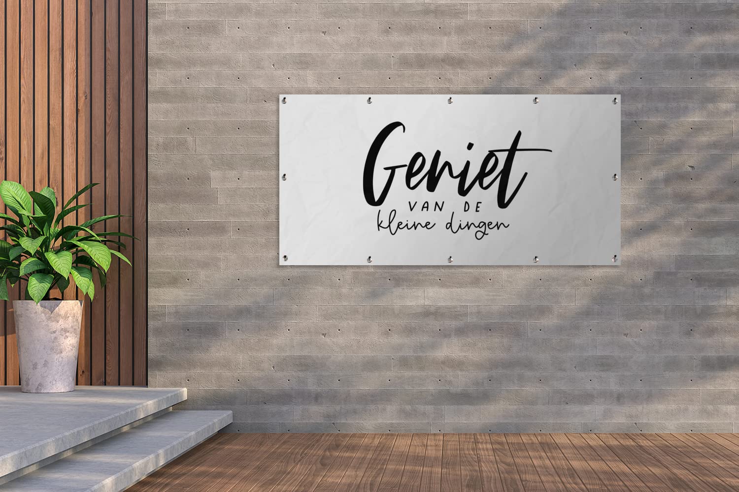 MuchoWow Outdoor-Poster 'Hygge' – 40x80 Cm, Wetterfest & UV-beständig Für Garten, Zaun & Balkon