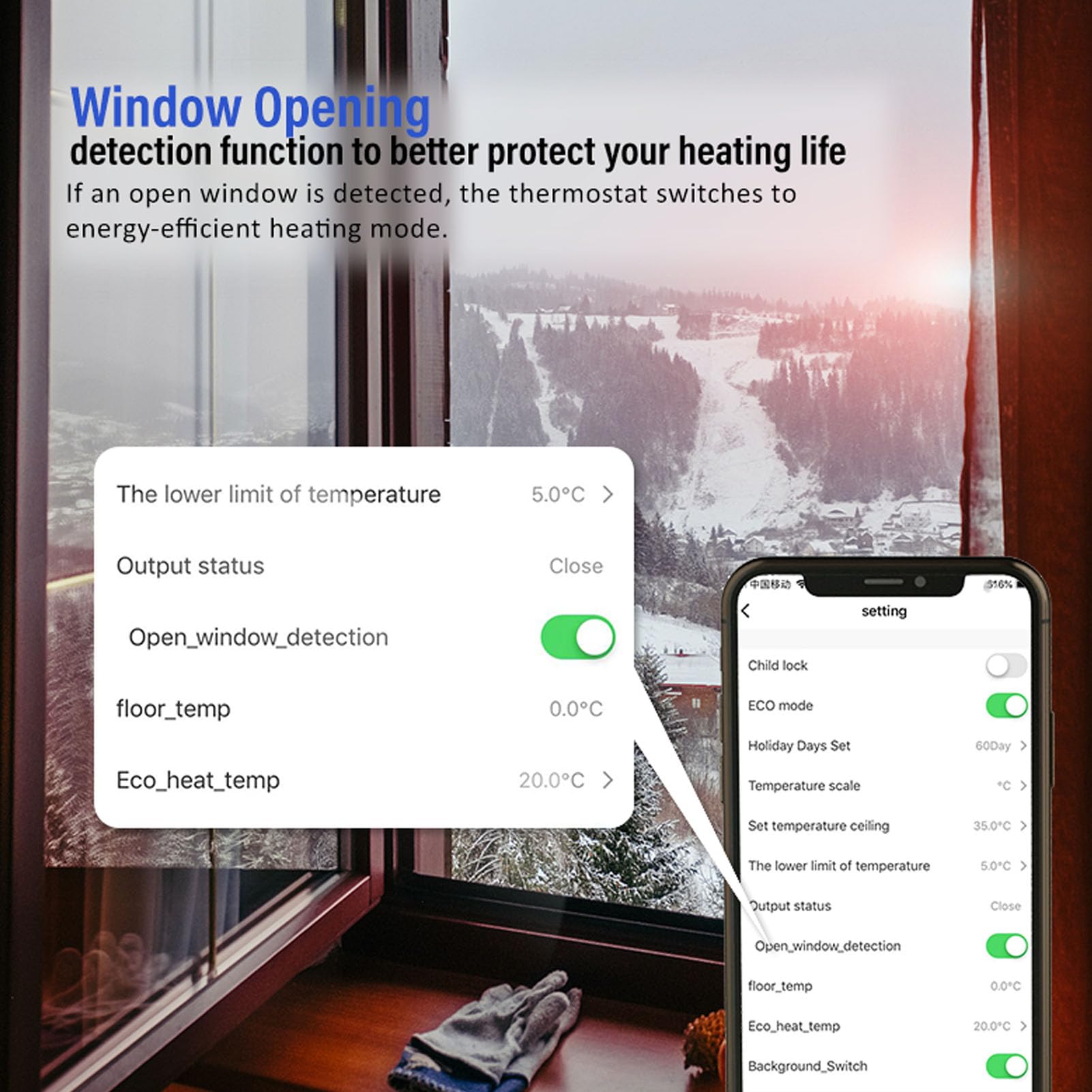 Inteligentny termostat pokojowy WiFi regulator temperatury tygodniowy programowalny wyświetlacz LED energooszczędny dla domowego komputera ABS 2,4 GHz WiFi (Black)