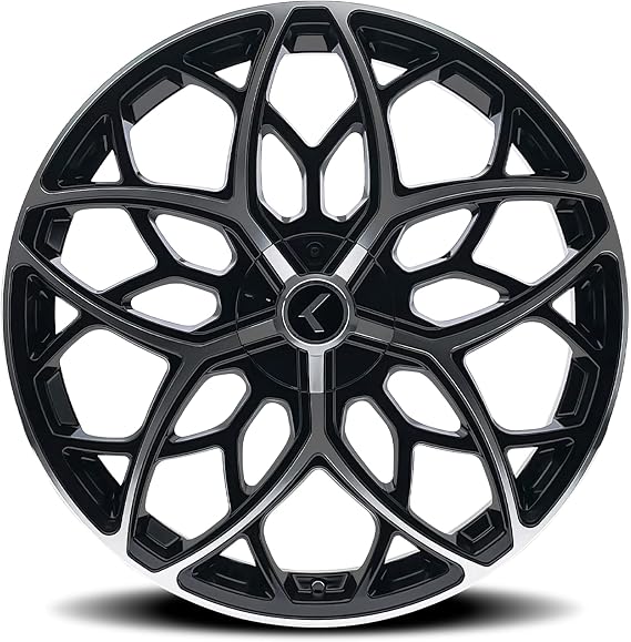 Kraze KR184 Ricochet 22x8.5 5x112/5x4.5 +38mm Black/Machined Wheel Rim 22 Inch