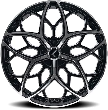 Kraze KR184 Ricochet 22x8.5 5x112/5x4.5 +38mm Black/Machined Wheel Rim 22 Inch