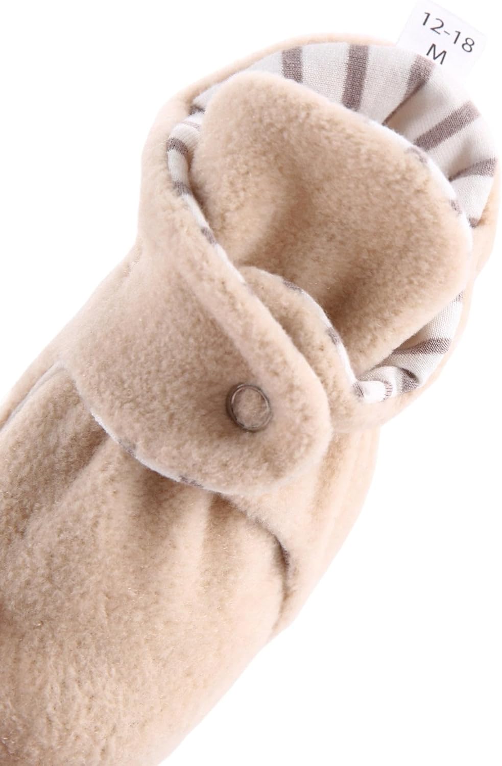 Ella Bonna Fleece Baby Booties, Three Snap Baby Slippers, Unisex Baby Gifts, Non-Slip Newborn Booties for Boys and Girls, Infant Baby Shower Shoes Months - Image 8