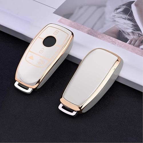 Miniatura 5 de ELOHEI Funda para llavero de Mercedes Benz, funda suave de alta calidad de protección completa de 360 grados, accesorios para Mercedes Benz E, S, C,