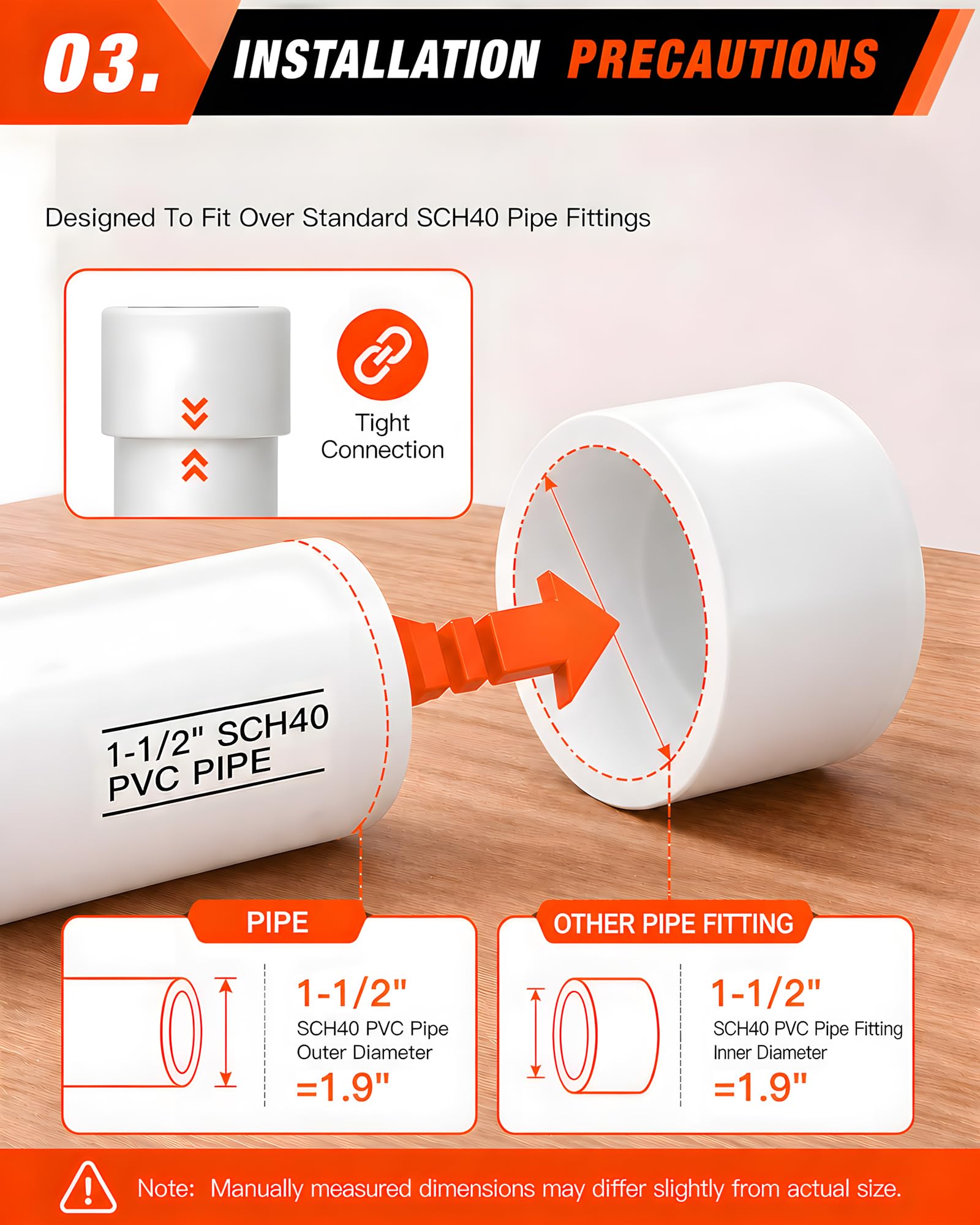 5 tubi in PVC da 3,8 cm, lungo 43 cm, 40 tubi in PVC per progetti fai da te, tubi in PVC di grado per mobili, per serre, giardino, fattoria, officina, scaffali, telaio per mobili, bianco