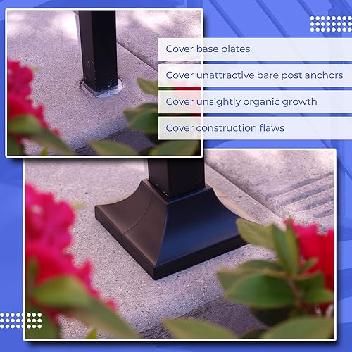 Miniatura 19 de Cubierta duradera para base de poste de cubierta, base de zapatos a presión que transforma instantáneamente los pies de la mano y la escalera