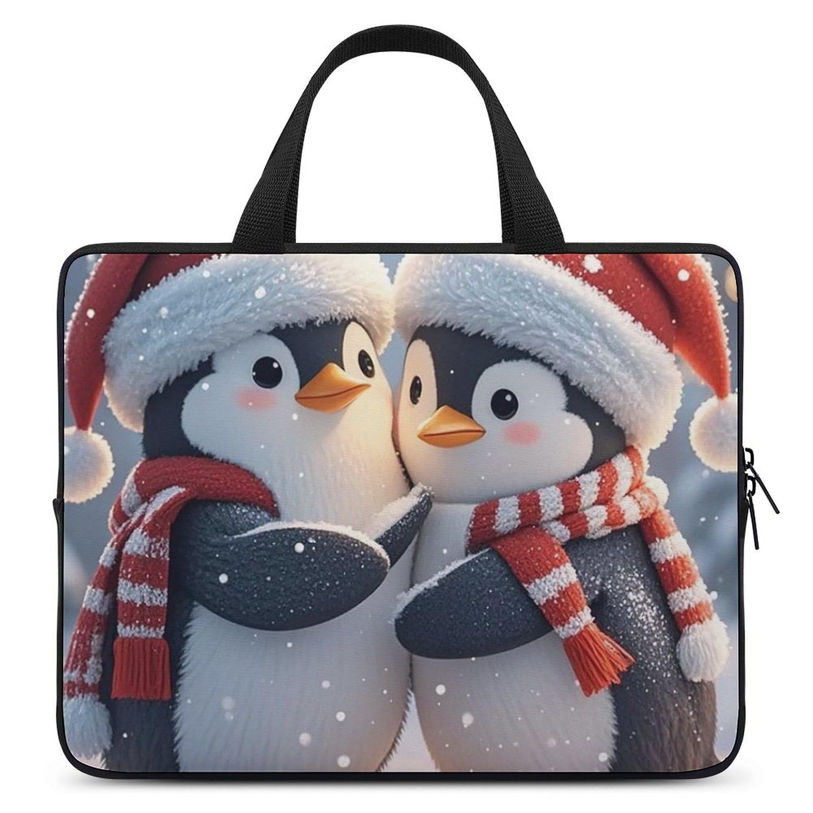 Housse ordinateur portable 30,5 cm antichoc motif pingouins tendres - 6