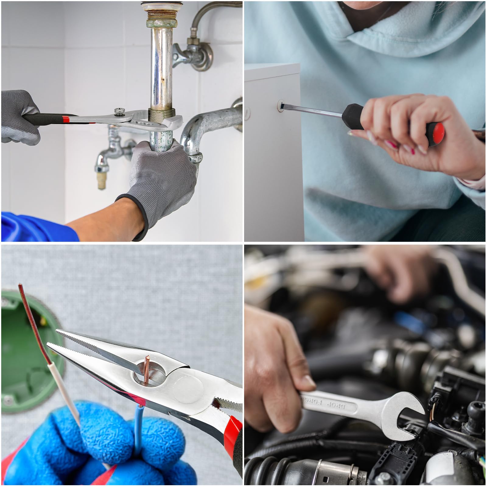 TLGREEN 799-częściowy zestaw narzędzi mechanicznych z pudełkiem na narzędzia do toczenia, czarny | Zestaw narzędzi do naprawy domu w aluminiowym wózku; zorganizowany dostęp do konserwacji samochodów, garażu i warsztatu