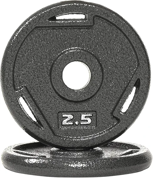 Cast Iron 1-Inch Standard Weight Plate for Strength Training & Weightlifting, Multiple Weights Available