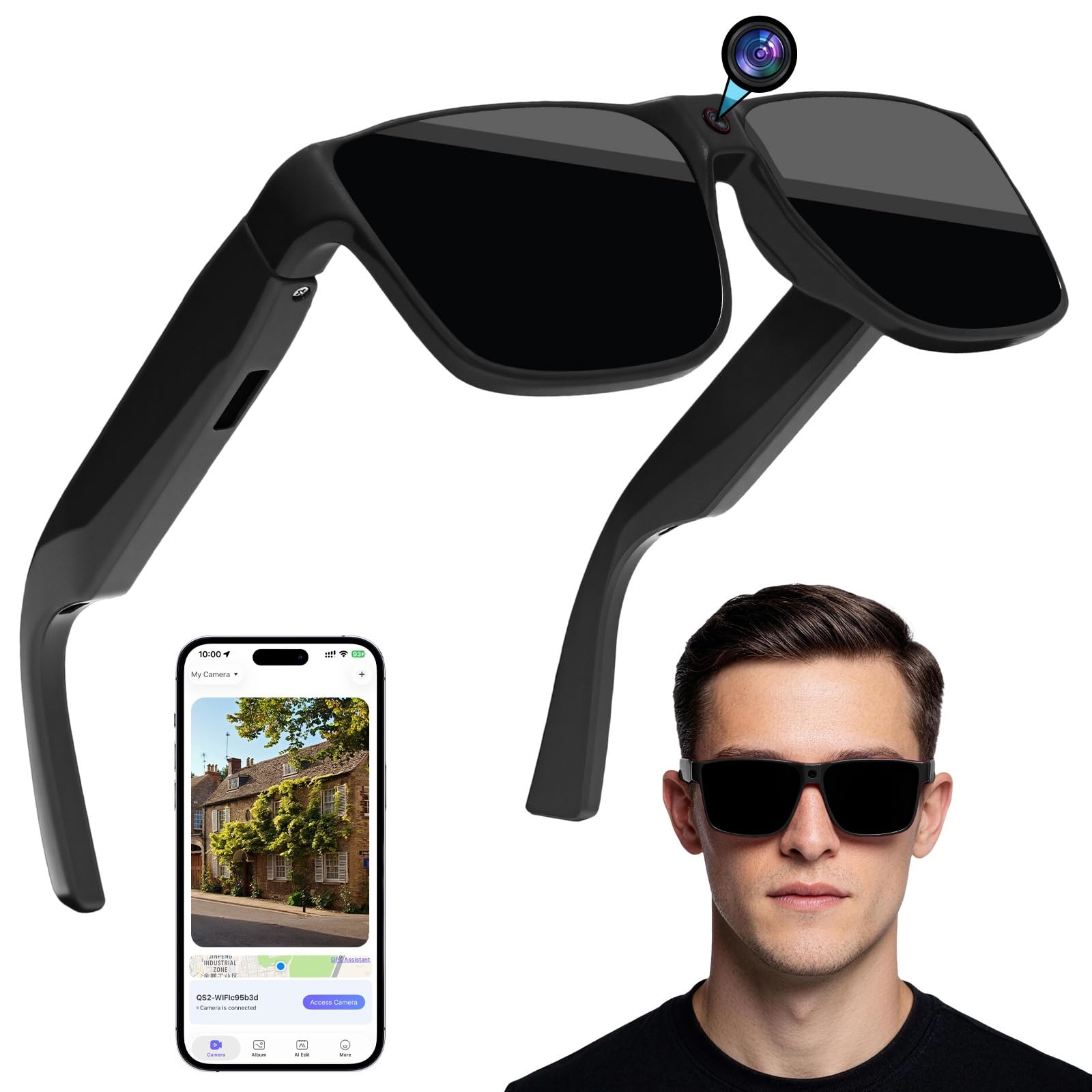 Photo 1 of GSCAME 4K Bluetooth Camera Sunglasses