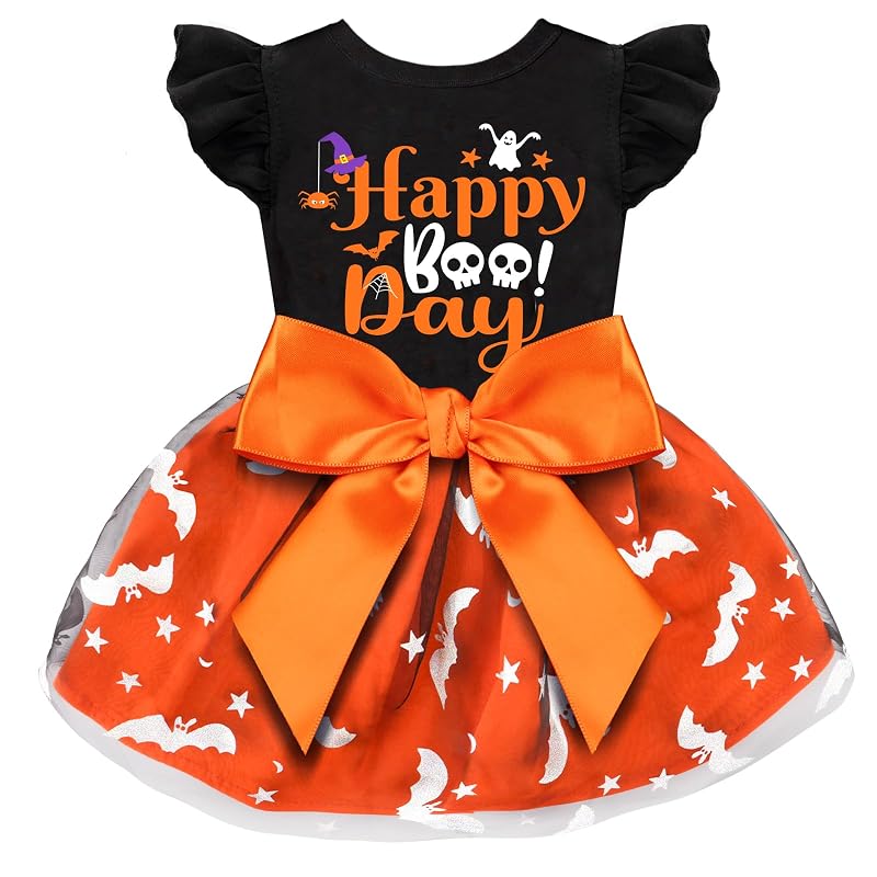 Vestido de Halloween para Cães com Babados e Laço BAOBICUTE Tamanho S