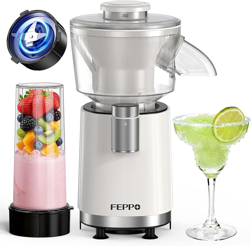FEPPO Snow Cone Machine & Smoothie Blender 2 in 1, 700W Shaved Ice Machine | Powerful Slushine Machine, Frozen Margarita Machine with Stainless Steel Blade, Smoothie Recipe, for Home Kitchen Party