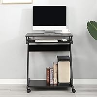 Vista 2 de Need Escritorio de computadora móvil con soporte para computadora portátil, mesa de PC con teclado deslizante para oficina en casa, 23.6 x 18.9 x