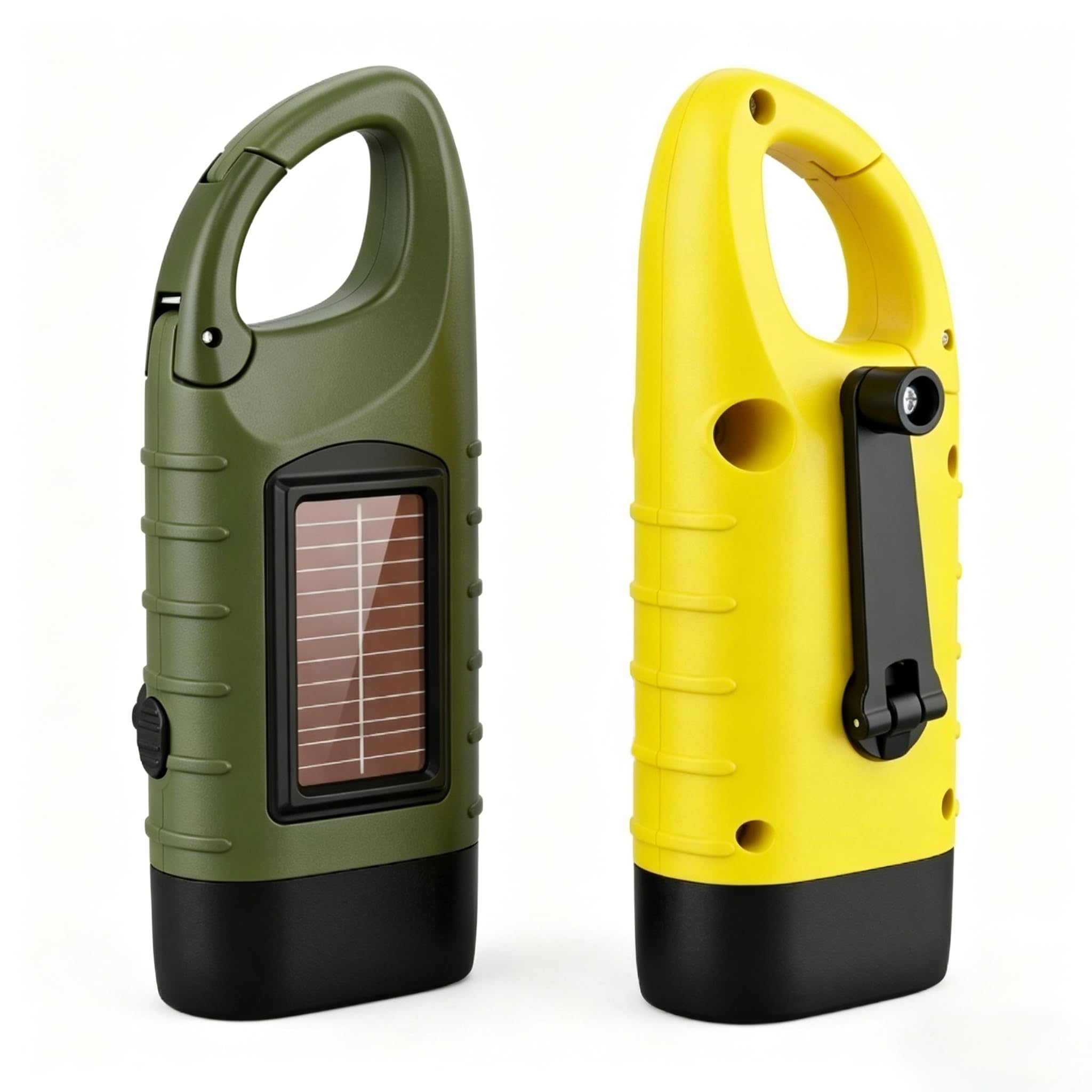 2 Pack Wind Up Torch Solar Hand Crank Torch LED Emergency Flashlight Portable Outdoor Light Multi Function Camping Hiking Survival Gear for Outdoor Hiking, Power Outage Emergency Use [Energy Class A+]