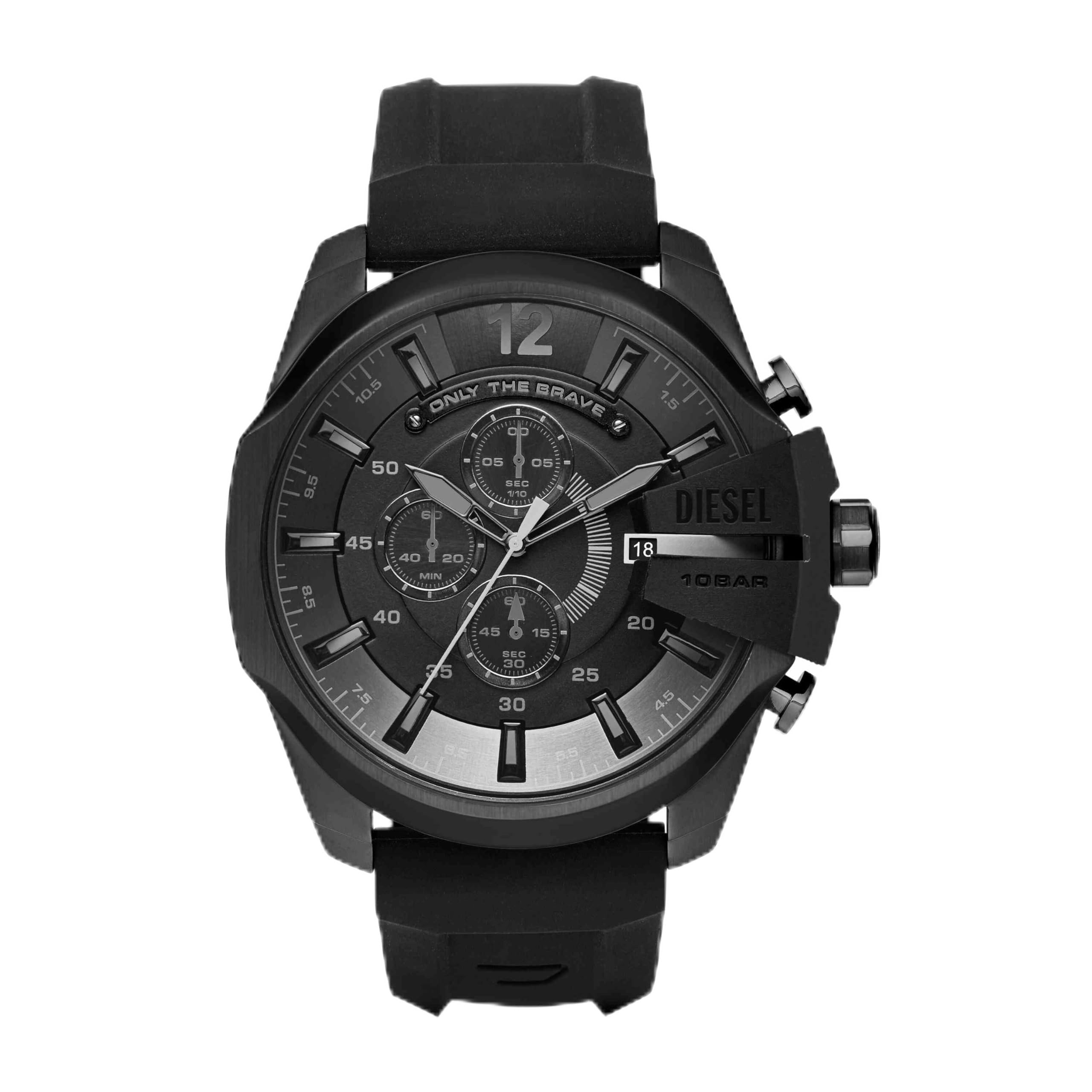 Diesel Chief Series orologio da uomo, movimento cronografo con cinturino in silicone, acciaio inossidabile o pelle