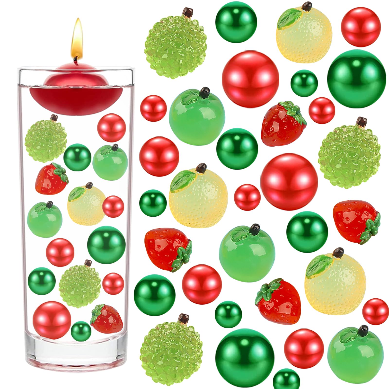 Pieza decorativa de frutas de verano y perlas de imitación para regalo de inauguración