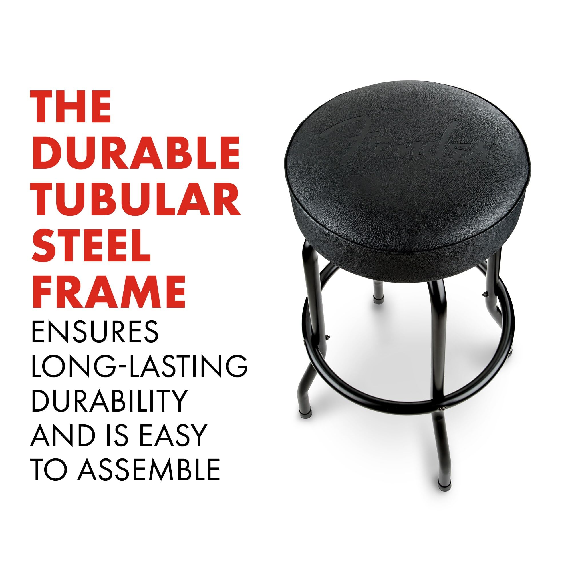 Amazon.com: Fender Embossed Black Logo Swivel Barstool, Great