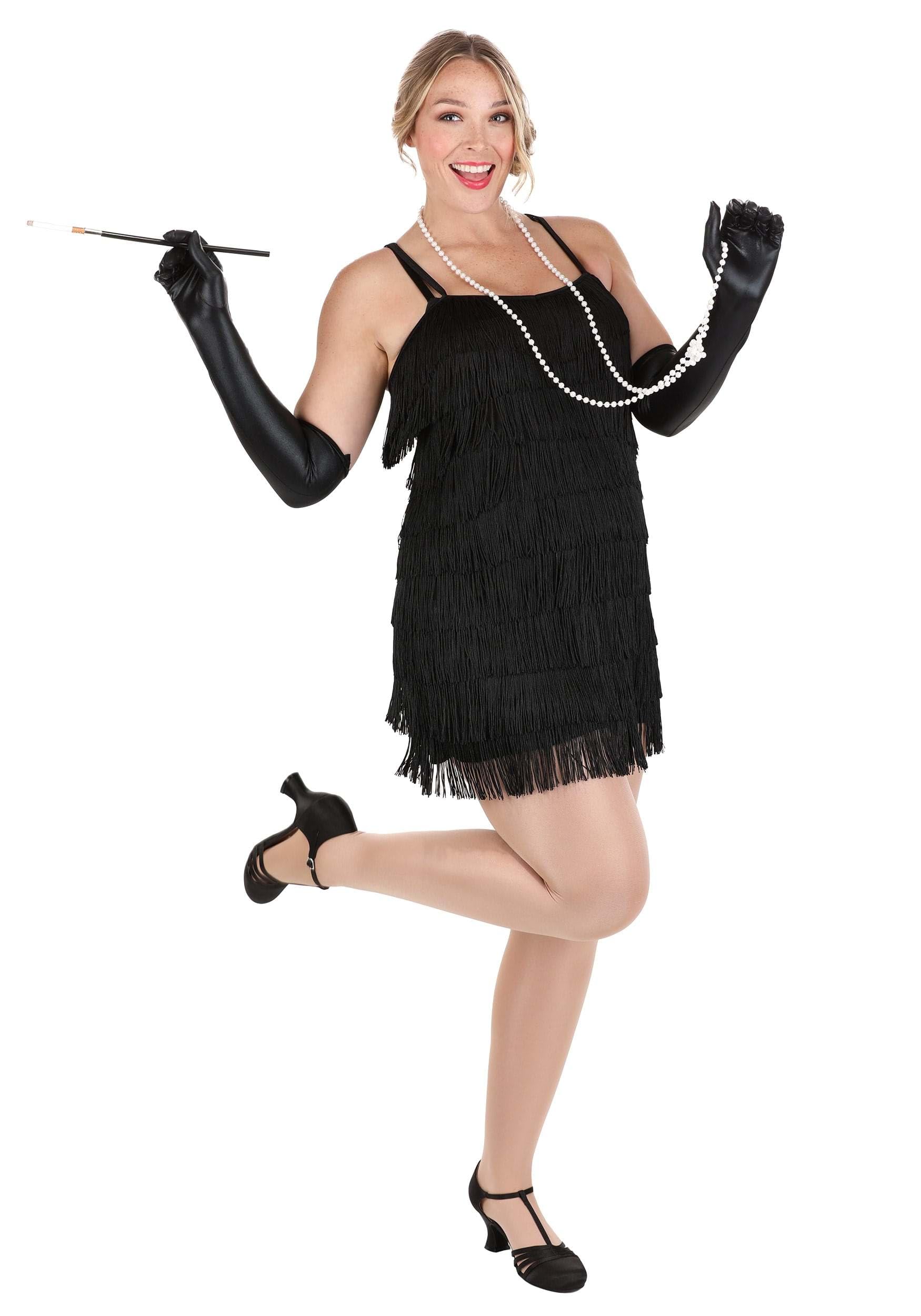 Dreamgirl 8912 Flapper Dress Costume, Large, Black - Image 4