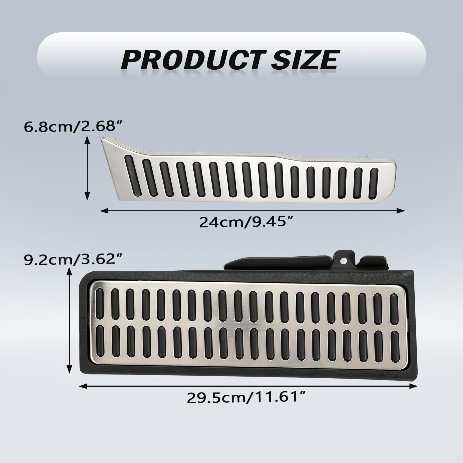 Set di Coperture per Pedali per Frizione, Pedale del Freno per Golf 5 6, Leon, Touran, Set da 4 Pezzi, Argento Copripedali set Pedali Frizione Freno Copripedali Poggiapiedi Auto Manuale