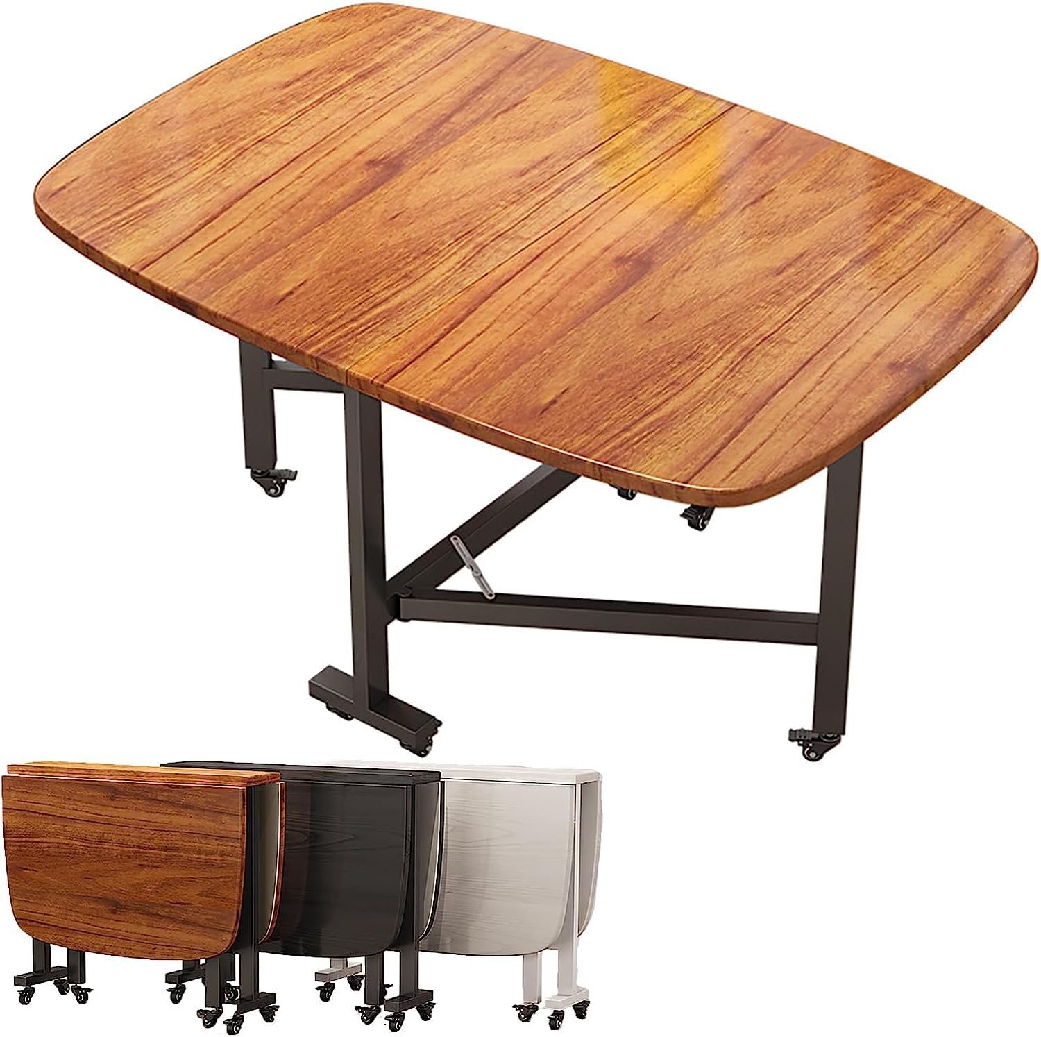 Amazon.com - ALLOCO Kitchen Folding Dining Table- Wood Rectangular Drop ...
