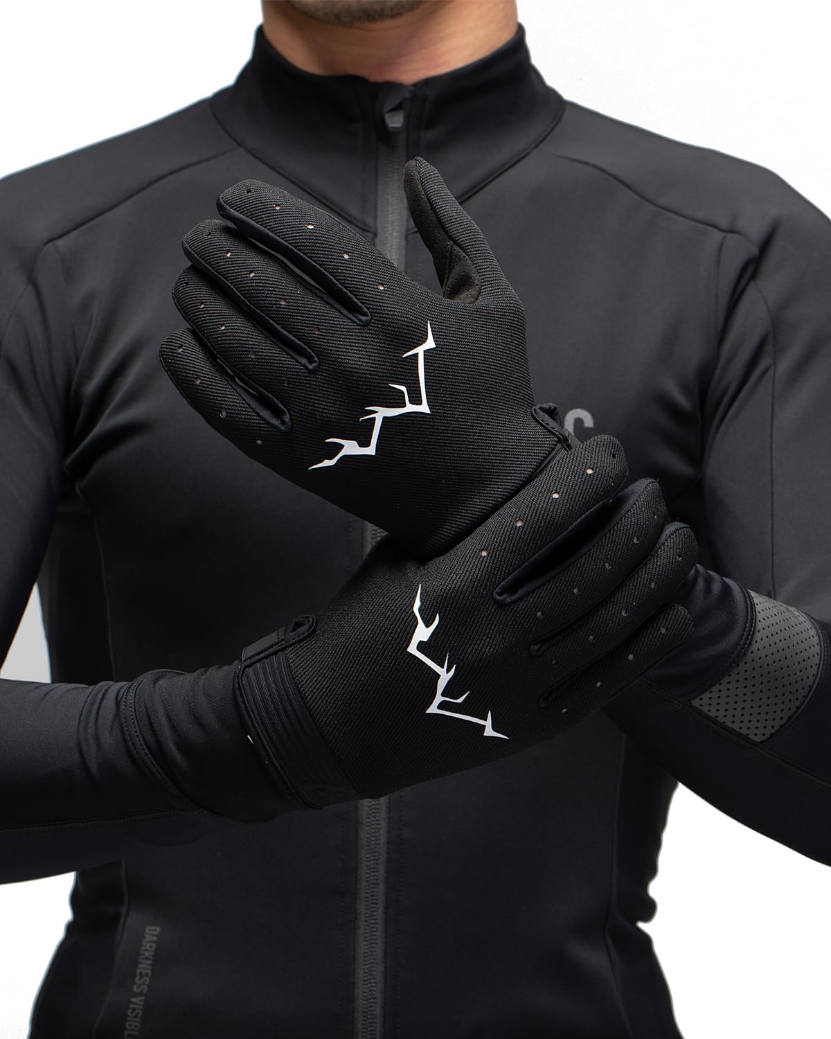 DUEECO MTB Mountain Bike Gloves Touchscreen with Dots Breathable Palm for BMX MX ATV Motocross Gloves