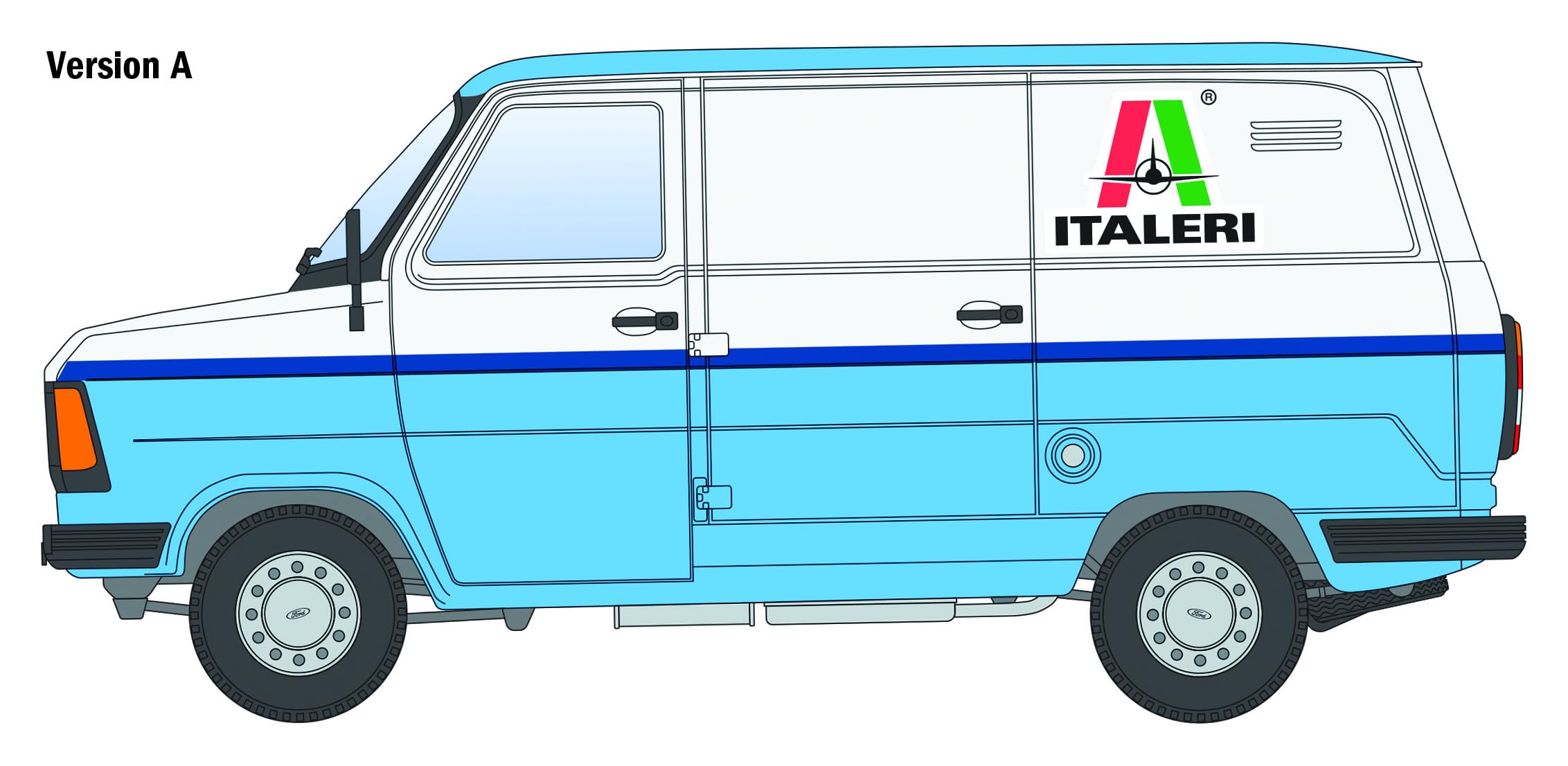 Amazon | イタレリ 1/24 フォード トランジット イタレリ 配送車