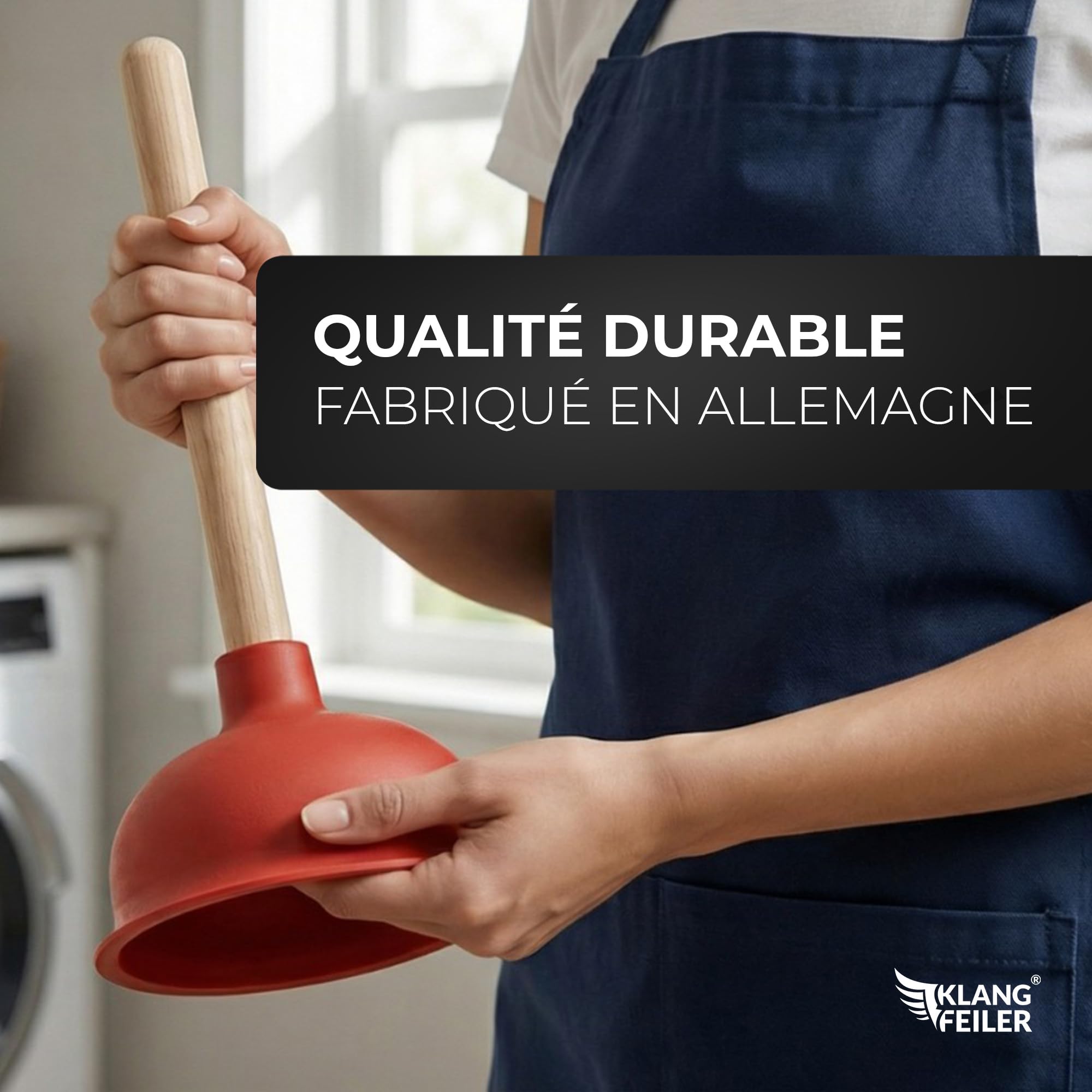 Klangfeiler Déboucheur de canalisations 140 mm Ventouse Lavabo Douche WC