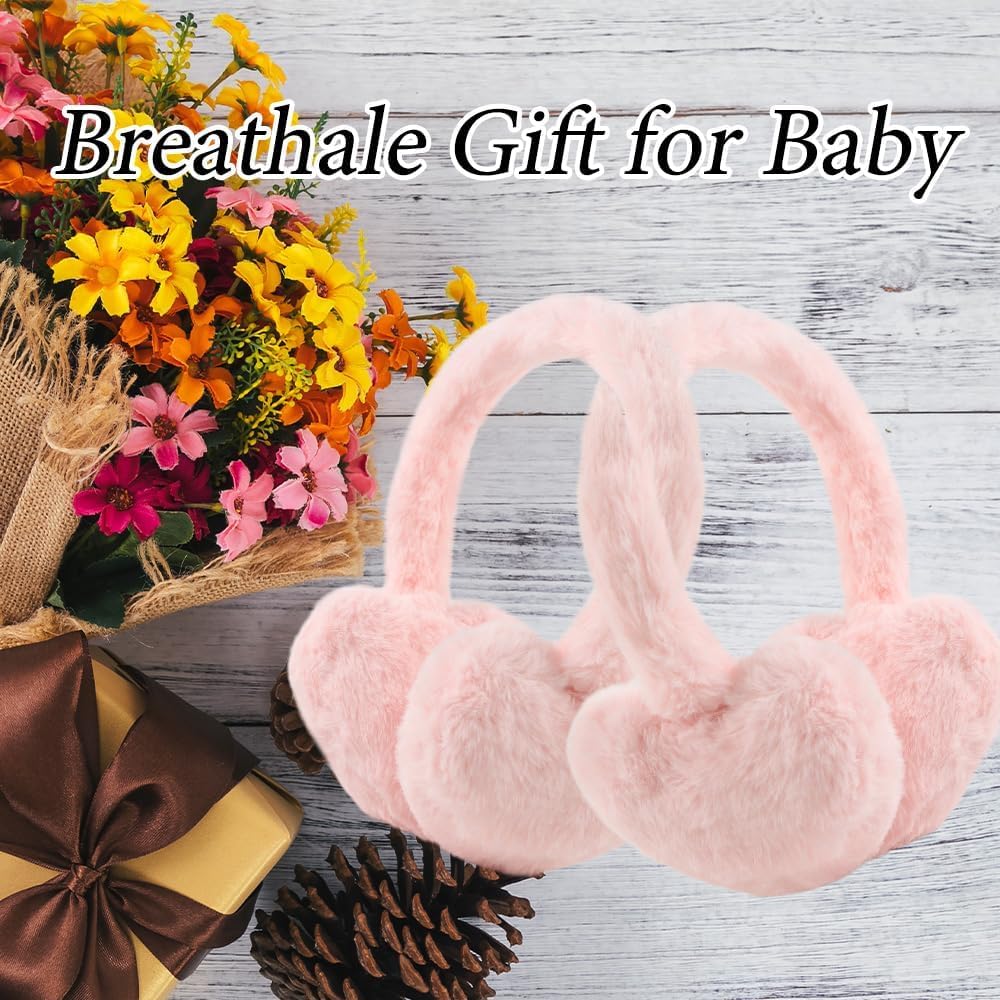Yuoahcn Toddler Kids Winter Earmuffs Girl Warm Ear Muffs Baby Girls Plush Ear Warmers Cute Ear Covers Headband 3-8Y - Image 6