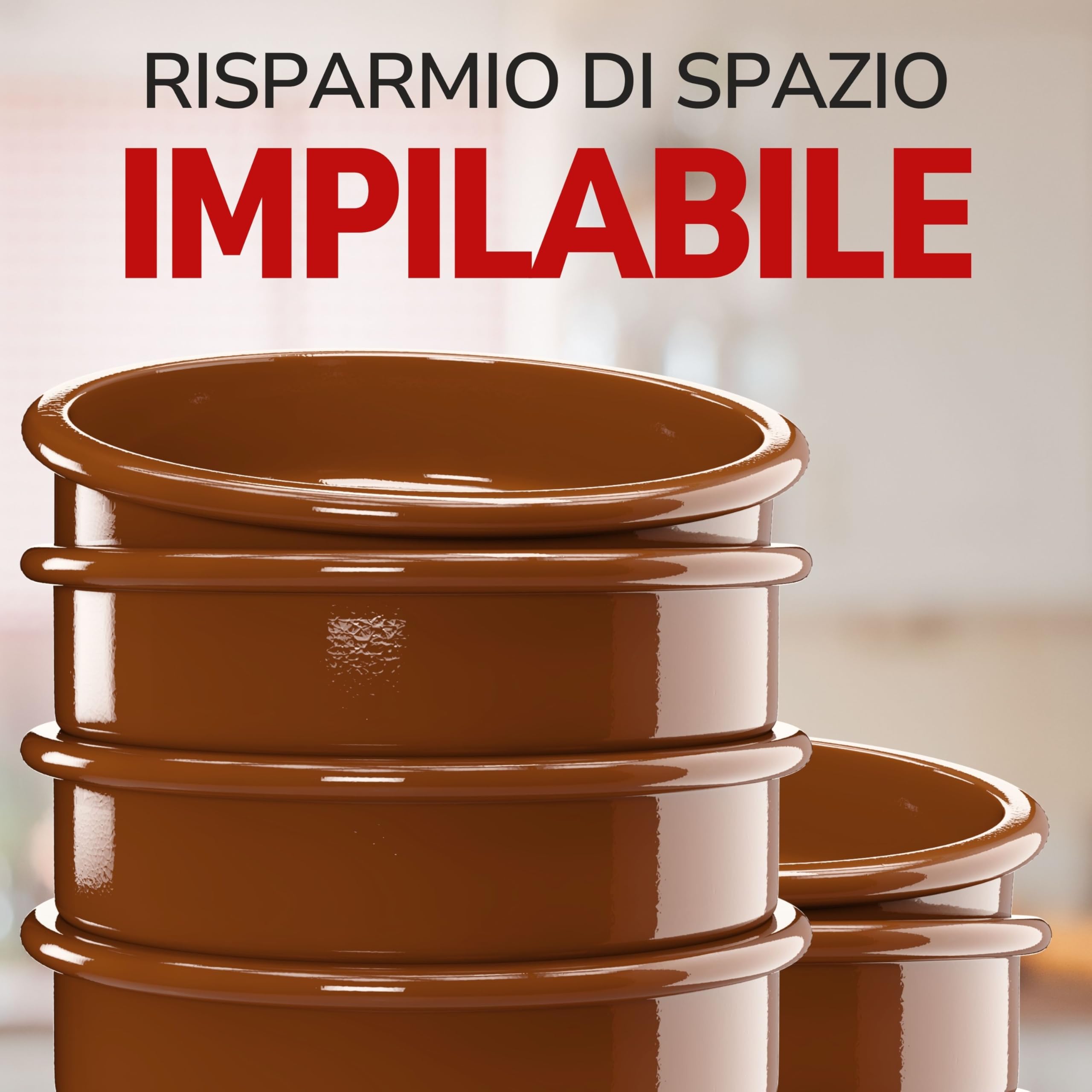 ToCi - Set di 6 scodelle colorate per tapas, in terracotta mediterranea, da dessert, diametro 11,5 cm, prodotto tradizionale della Spagna, 175 ml