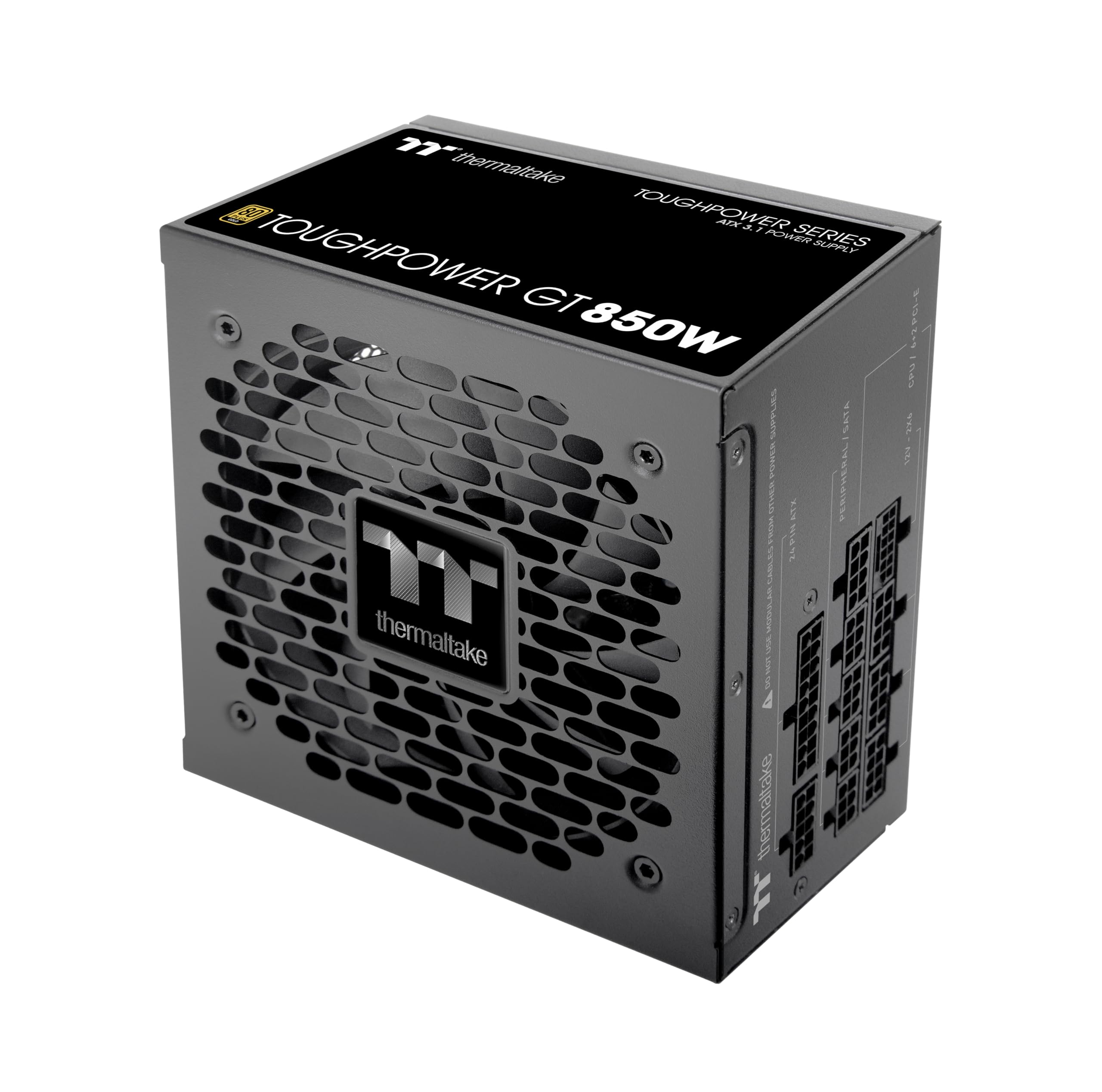 Thermaltake Toughpower GT 850W | Fuente de Alimentación Totalmente Modular ATX 3.1 | PCIe 5.1 12V-2x6 Nativo | 80 Plus Gold | Ventilador 120mm Silencioso | Smart Zero Fan | 5 Años Garantía | Negro