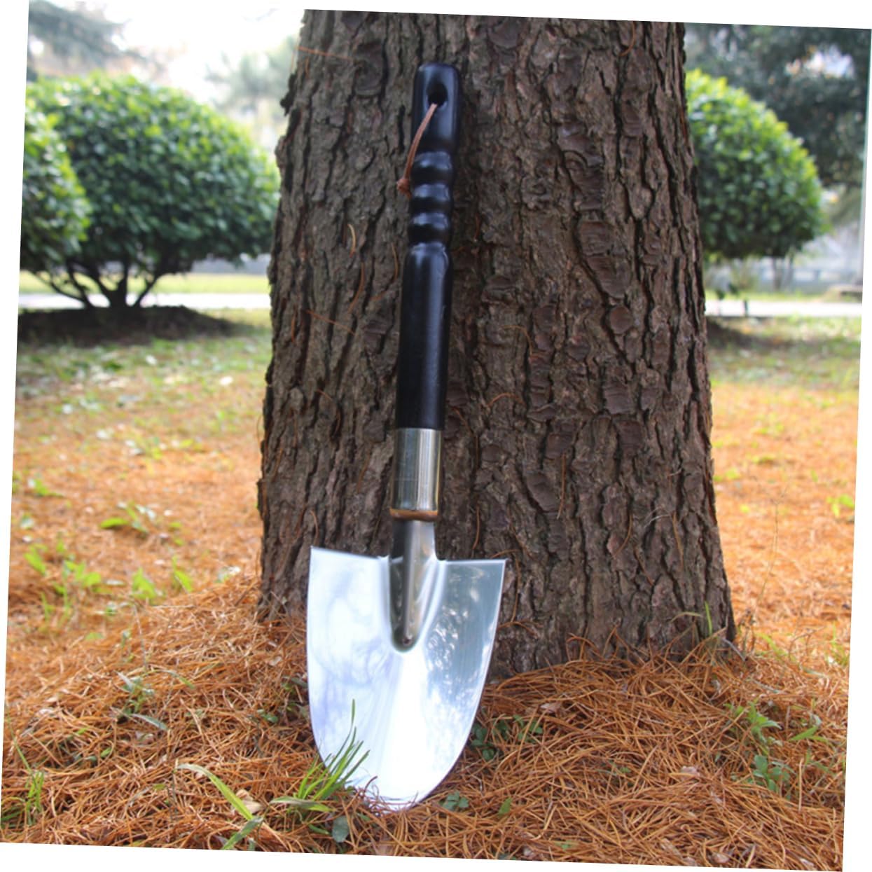 Abaodam 1Pc Stainless Steel Gardening Spade Tool with Long Handle Durable Flower Planting Shovel for Potted Plants Bonsai Care and Home Gardening Tasks