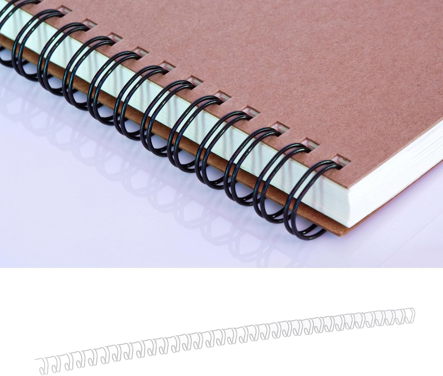 CCYLEZ Double Loop Binding Wire, 100PCS 3:1 Scale Iron Inner Wire Binding Wire for Reports (White)