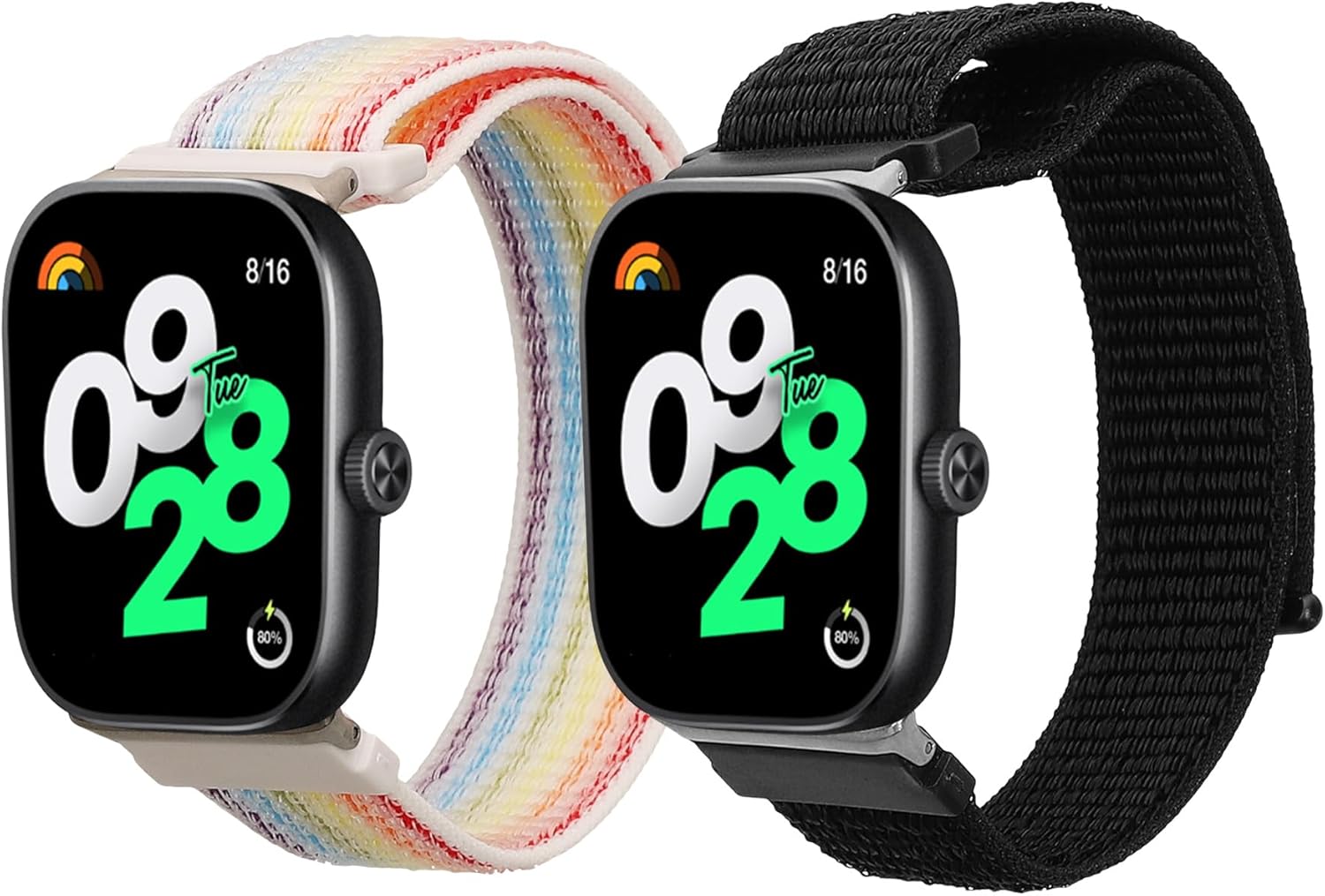 Kwmobile Lot De 2 Bracelets Pour Xiaomi Smart Band 8 Active - Noir - Neufs