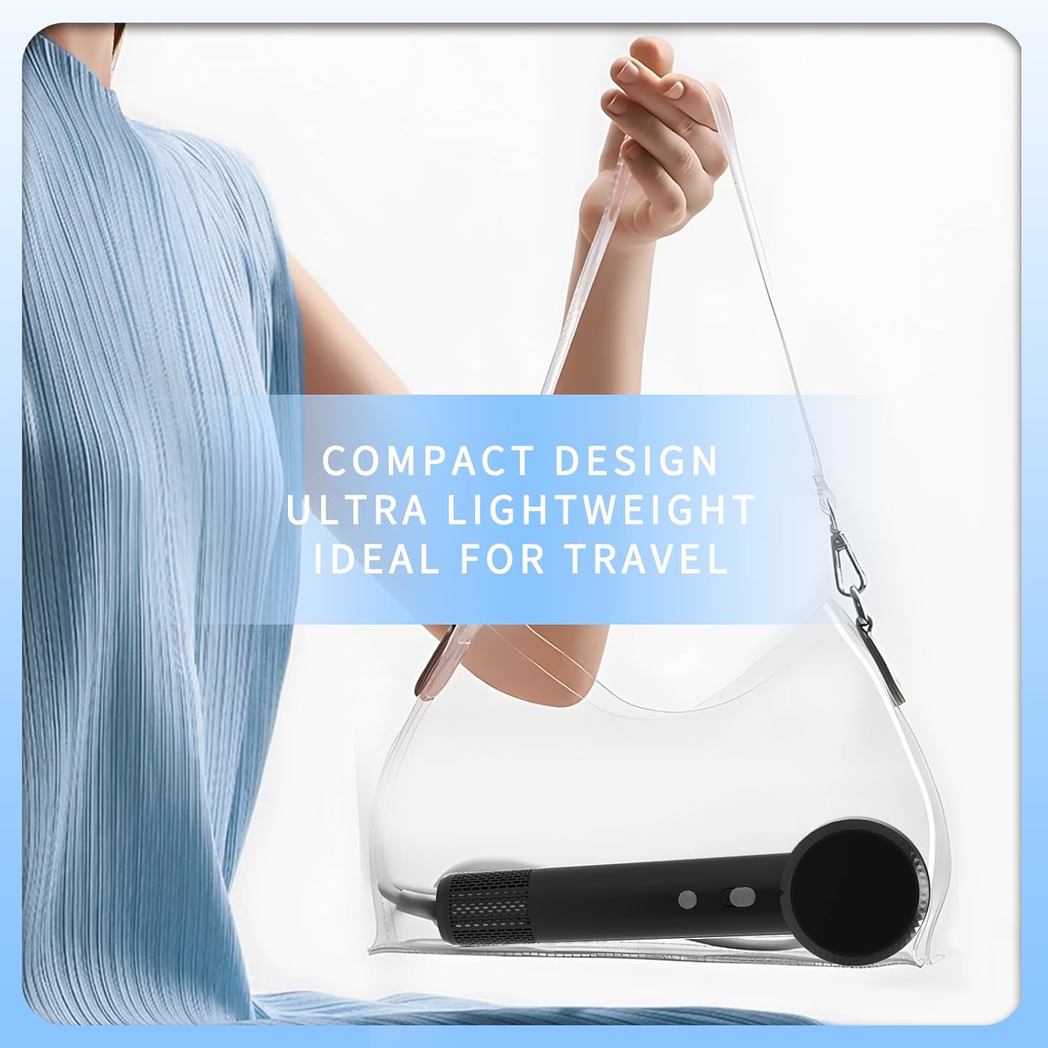 Hair Dryer for Women - 110,000 RPM Motor for Ultra-Fast Drying, 3 Temperature & 2 Speed Settings, Lightweight Design with Magnetic Nozzle, Ideal for Home and Travel