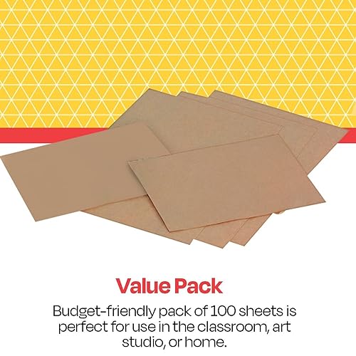 Miniatura 7 de School Smart Hojas de papel kraft, 60 libras, 12 x 18 pulgadas, marrón, paquete de 100 - 086642