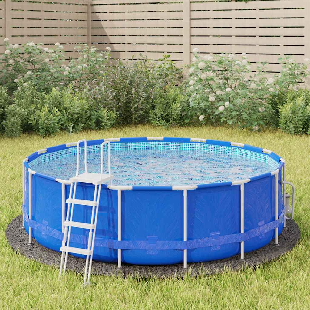 Telo protettivo per piscina grigio chiaro, Ø 306 cm, in poliestere, geotessuto, 3 pezzi, resistente ai raggi UV, antistrappo, traspirante, ideale per giardino, estate e inverno