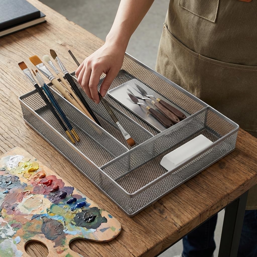 AFTNU Silverware Tray for Drawer, Silverware Organizer for Drawer, Utensil Drawe - product photo