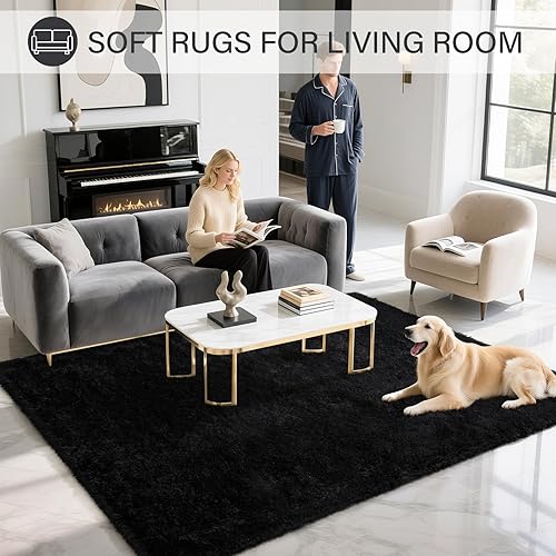 Vista 271 de BENRON Alfombras suaves para dormitorio, 2 x 6, lavables para pasillo, entrada, cocina, dormitorio, alfombra mullida para decoración de habitación