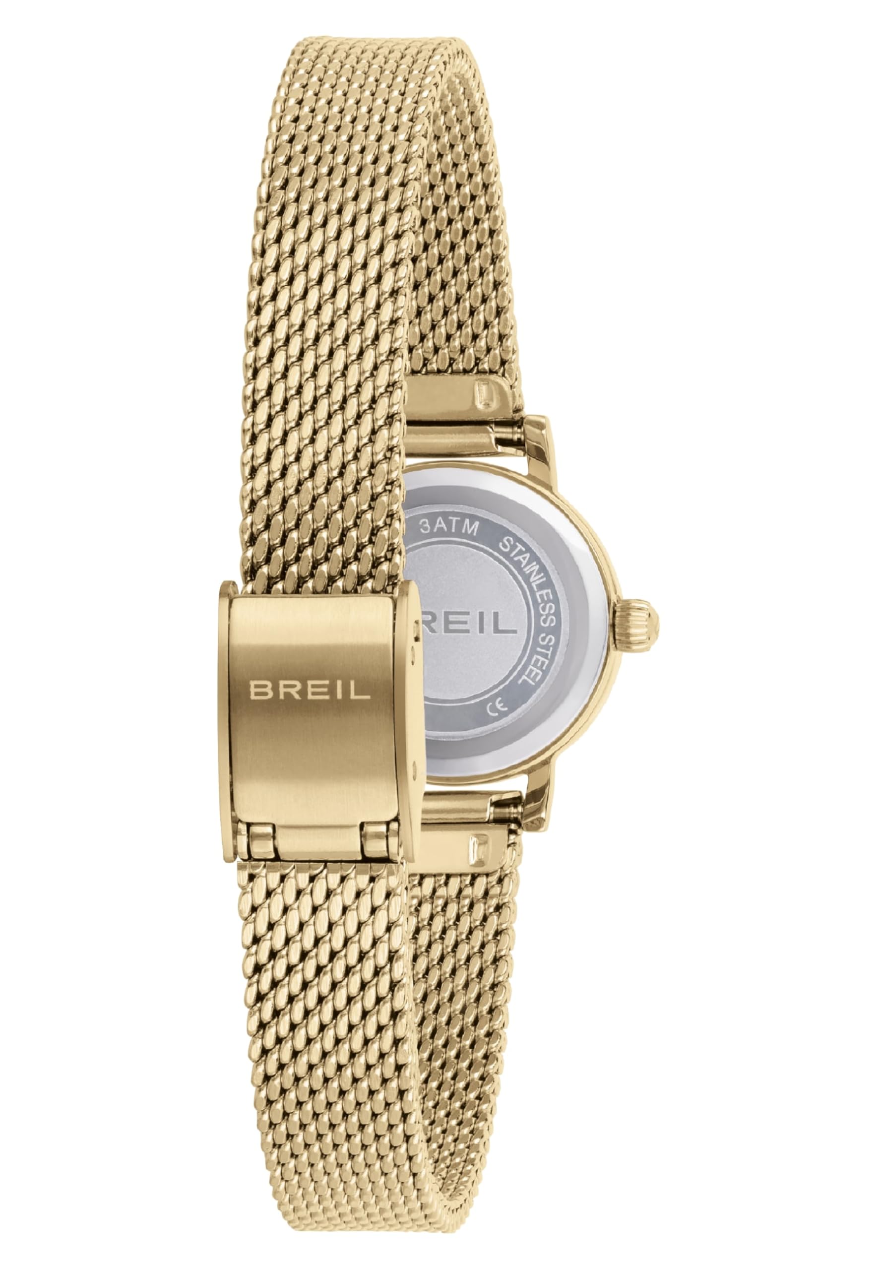 Breil, Collezione Darling, Orologio Donna in Acciaio, Bracciale Sottile e Flessuoso in Maglia Milanese, Lunetta Decorata, Chiusura a Scorrimento, Cassa 18mm, Lunghezza Regolabile 13.5-19cm