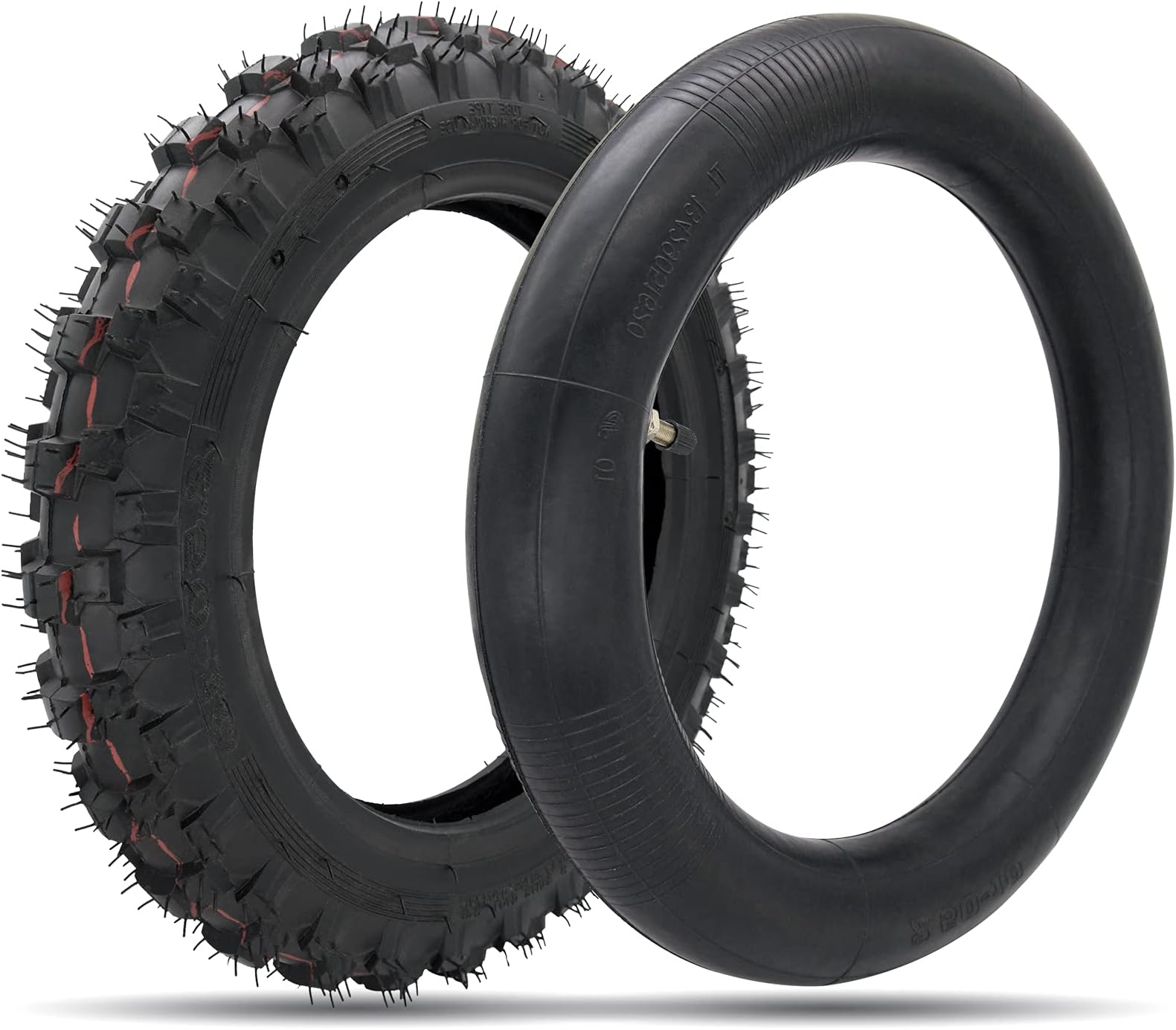 2.5-10" Off-Road Tire and Inner Tube Set, Dirt Bike Tire with 10-Inch Rim and 2.5/2.75-10 Dirt Bike Inner Tube Replacement,Compatible with Honda CRF50/XR50, Suzuki DRZ70/JR50, and Yamaha PW50-2PC