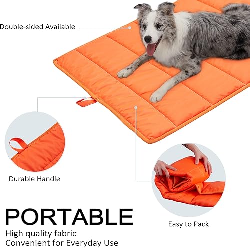 Miniatura 5 de BDEUS Cama para perros de tamaño grande de 43 x 24 pulgadas, impermeable y portátil, tapete para mascotas, fácil de limpiar, lavable, resistente al