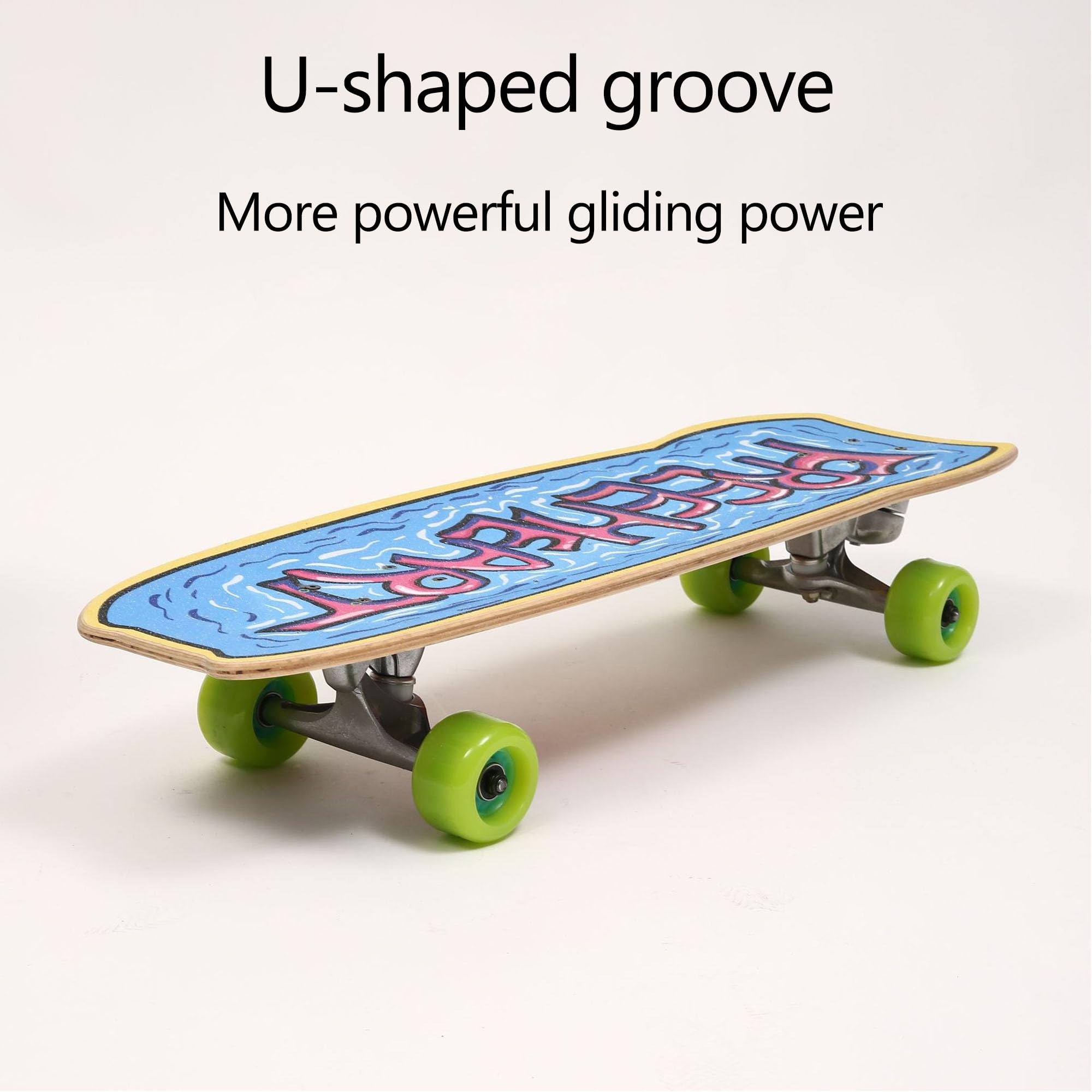 Skateboard En Érable Personnalisé Pour Adolescents, Hommes Et Femmes - Promenade Dans La Rue, Téléchargement D'Images/Texte - Pour Débutants, 78,7 X 20,3 Cm