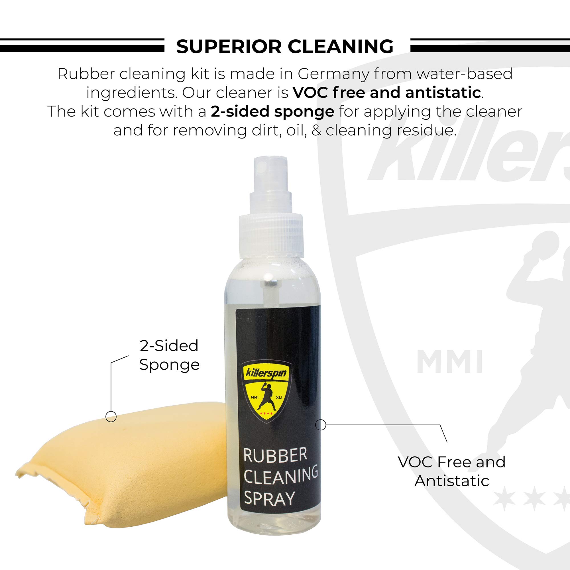 Killerspin Ping Pong Paddle Rubber Cleaner Table Tennis Racket