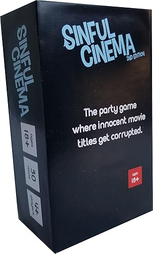Sinful Cinema 2 edición Juego de cartas de fiesta Título de parodia para tus películas favoritas, 300 cartas, más de 4 jugadores